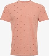 Unsigned heren T-shirt met print roze - Maat S
