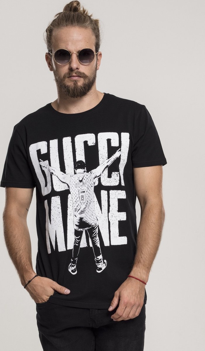 Merchcode T-shirt Gucci Mane Guwop ' Stance ' T-shirt Zwart