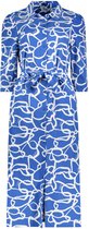 Zoso Jurk Philippa Print Travel Dress 242 1010 0016 Strong Blue White Dames Maat - M