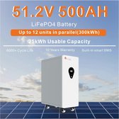 Thuisbatterij 25kWh POWER LiFePO4 BATTERY 51.2V 500AH