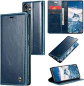 CaseMe - Telefoonhoesje geschikt voor Samsung Galaxy S24 Plus - Flip Wallet Case - Magneetsluiting - Blauw