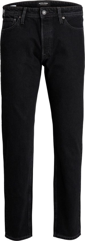 Zwarte heren jeans, model 'Chris Original loose fit', recht model.