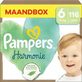 Pampers - Harmonie - Taille 6 - Boîte mensuelle - 116 couches - 13+ KG
