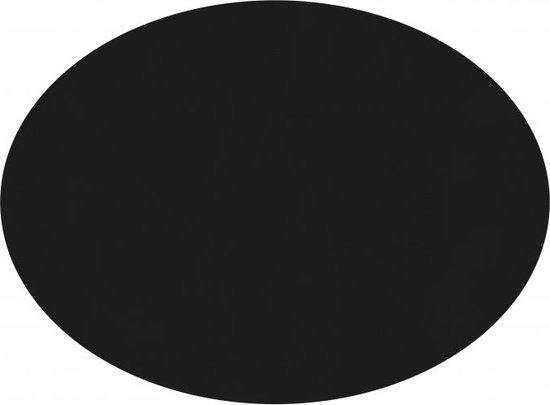 ZICZAC - Set de table TOGO - SET/6 - Ovale - Double face - Simili cuir - 33x45 cm, noir