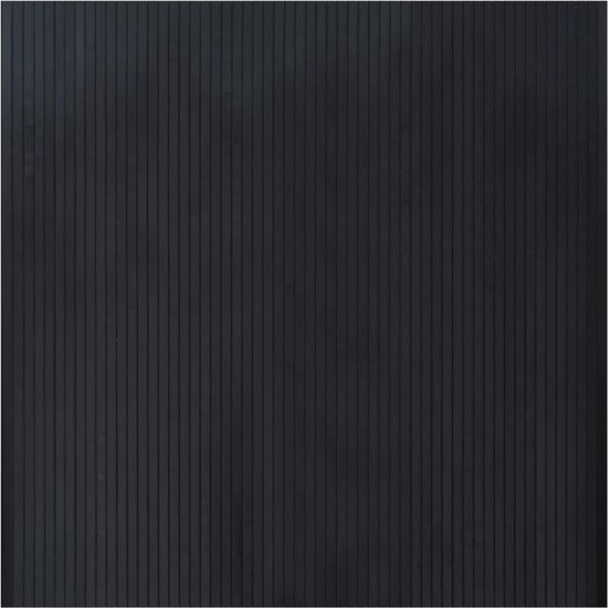 vidaXL - Vloerkleed - rechthoekig - 100x100 - cm - bamboe - zwart