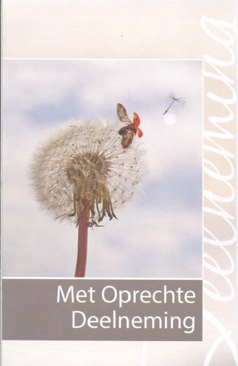 Condoleance Wenskaart - Met Oprechte Deelneming - D13485 - Gratis verzonden