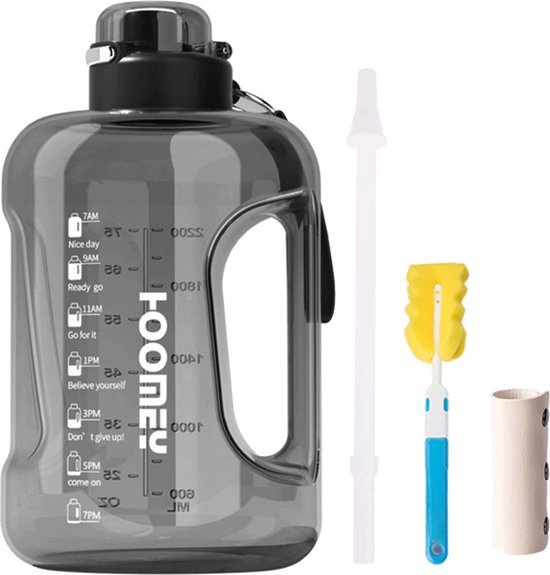 Isostar Sportdrinkfles, 5 x 1000 ml, BPA-vrij, waterfles voor hardlopen, fietsen, wandelen, praktische en lekvrije push