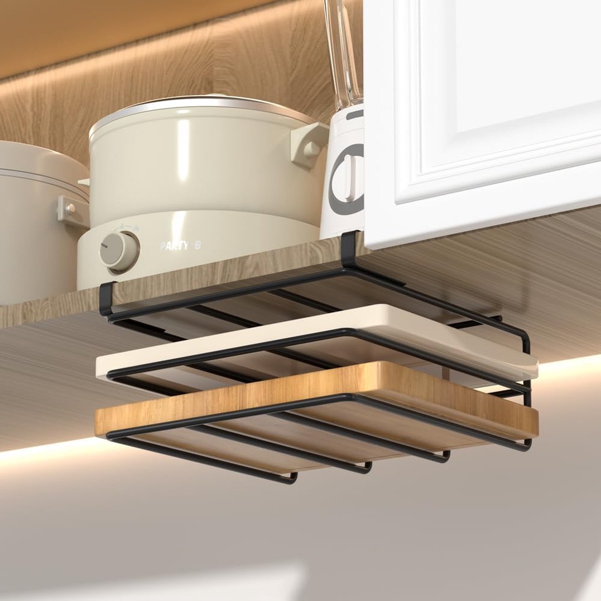 Janse® Pannendeksel houder - Keukenkast organizer - Pannenrek - Dekselhouder - Pannendeksel organizer - Opbergrek - Pannendeksel rek - Pannendekselhouder