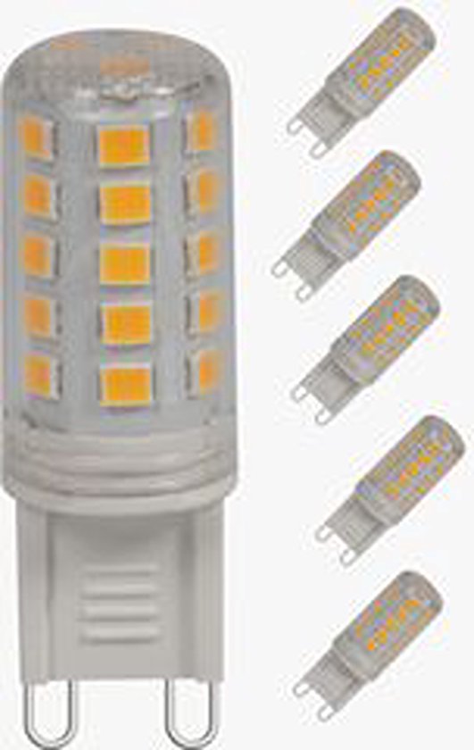 Super deal 6Stuk G9 Led- 4,8Wat/220V - Led Steeklamp -Warm Wit 3000K-16X58mm-Halogeenlamp energiezuiniger