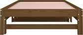 vidaXL - Slaapbank - uitschuifbaar - grenenhout - honingbruin - 2x(90x200) - cm