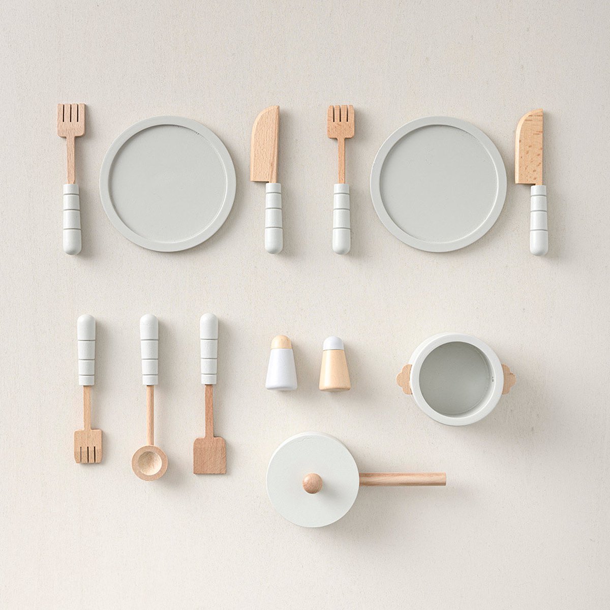 Speelkeuken Hout Olijfgroen - Kinderkeuken inc. 13 Speelgoed keuken accessoires - Frisse, rustgevende en speelse vol magie - Elke Dag een Culinaire Droom — afbeelding 8