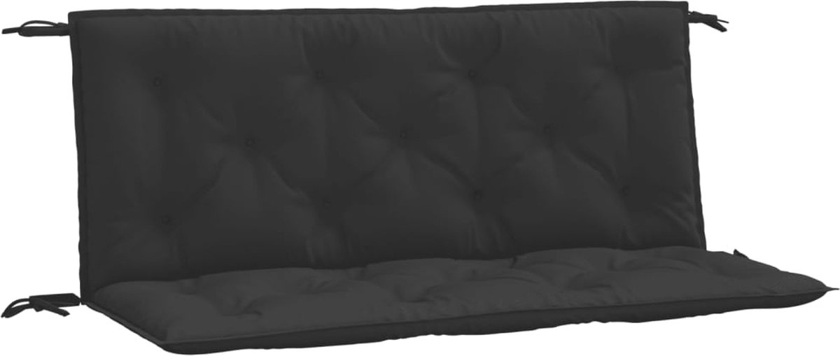 vidaXL - Tuinbankkussens - 2 - st - 120x50x7 - cm - oxford - stof - zwart