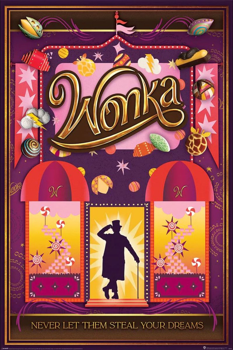 Pyramid Willy Wonka & The Chocolate Factory Never Let Them Steal Your Dreams - Maxi Poster Multi color