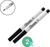 Sharpie pen - 2 stuks - Ultra fine point - Zwart - Permanent Marker - Markeerstift