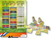 MGPcards - Calendrier du Championnat d'Europe de Football 2024 - Affiche - A1 - 59,4 x 84 cm - Calendrier du Championnat d'Europe 2024 - 3 Leporrello's - Articles Oranje - Oranje - Lions - Calendrier des matchs XL - Vaderdag - Astuce cadeau !