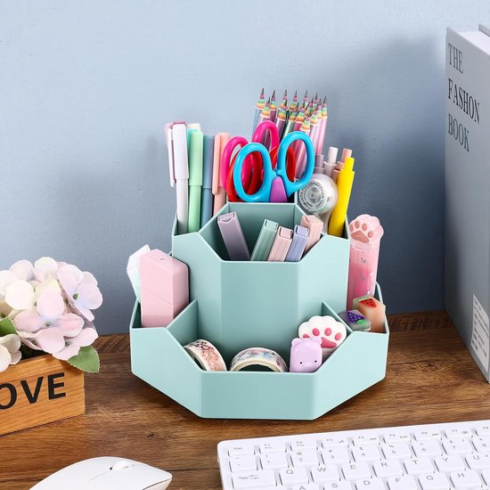 Gamenote Organisateur Rotatif Grand Pour Bureau Et Fournitures - Plateau Tournant 360° Enfants & Adultes