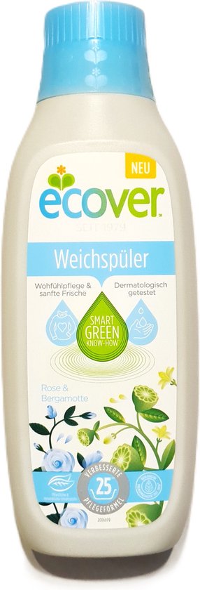 Ecover Wasverzachter Roos & Bergamot - 4500ml (6x750ml) - 150 wasbeurten (6x25 wasbeurten)