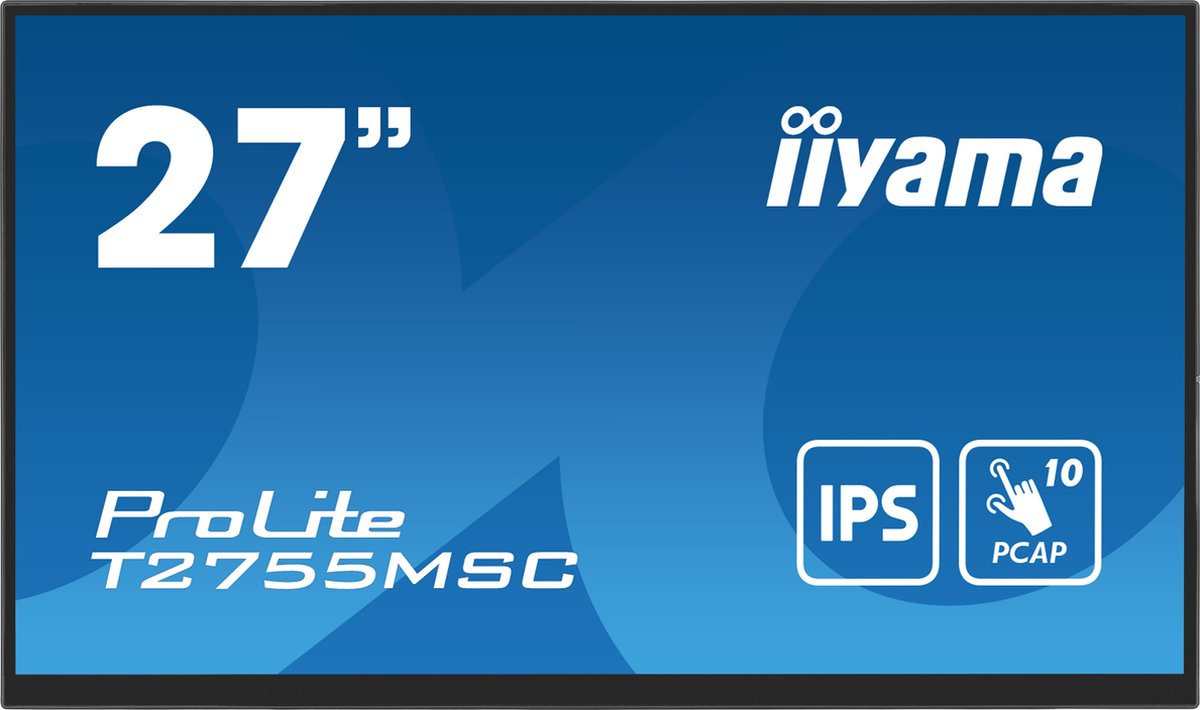 IIYAMA T2755MSC-B1 - 27 inch - 1920 x 1080 Pixel (Full HD) - IPS (In-Plane Switching)
