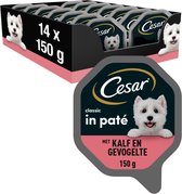Cesar Classic Hondenvoer - Kalf en Gevogelte in Paté - Honden Natvoer - 14 x 150 g
