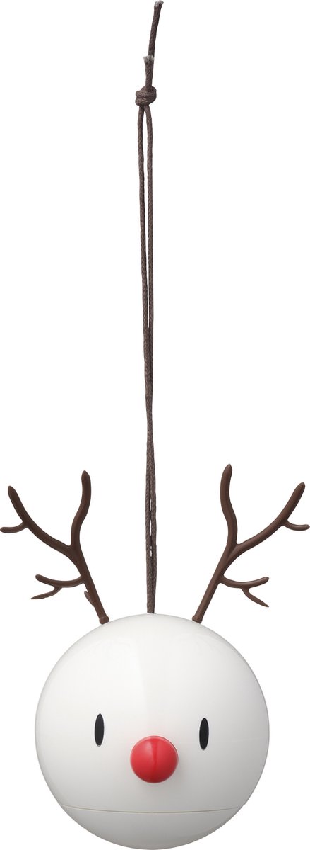 Hoptimist Rendier Kerstornament - 2 Stuks - Wit - Kerstboomversiering & Kerstdecoratie - Leuke Kerstversiering voor Boom, Woonkamer of Kantoor