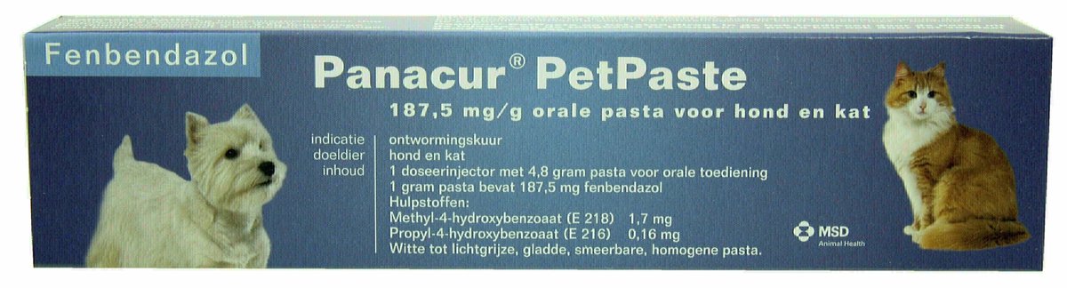 Panacur Ontworming voor hond en kat 1 dosering