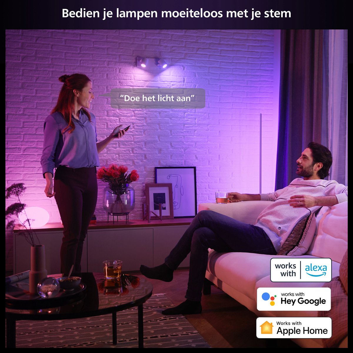 Philips Hue Datura paneellamp - wit en gekleurd licht - rond (klein) - wit — afbeelding 6