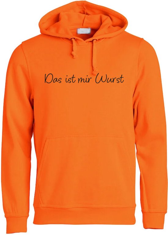 Foto: Das ist mir wurst oranje hoodie nederlands elftal ek duitsland voetbal unisex trui sweater hoodie capuchon