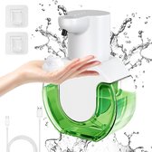 Distributeur de savon automatique rechargeable par USB - Contrôle à 4 niveaux - 430 ml - Support mural/support - Distributeur de désinfectant pour les mains sans contact pour Cuisine salle de bain - Distributeur automatique de savon moussant