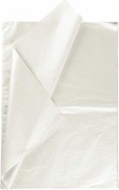 Tissuepapier - Zijdepapier - Parelmoer Wit - Decoratie, Knutselen, DIY, Verpakken - 50x70cm - 14 gram - 25 vellen