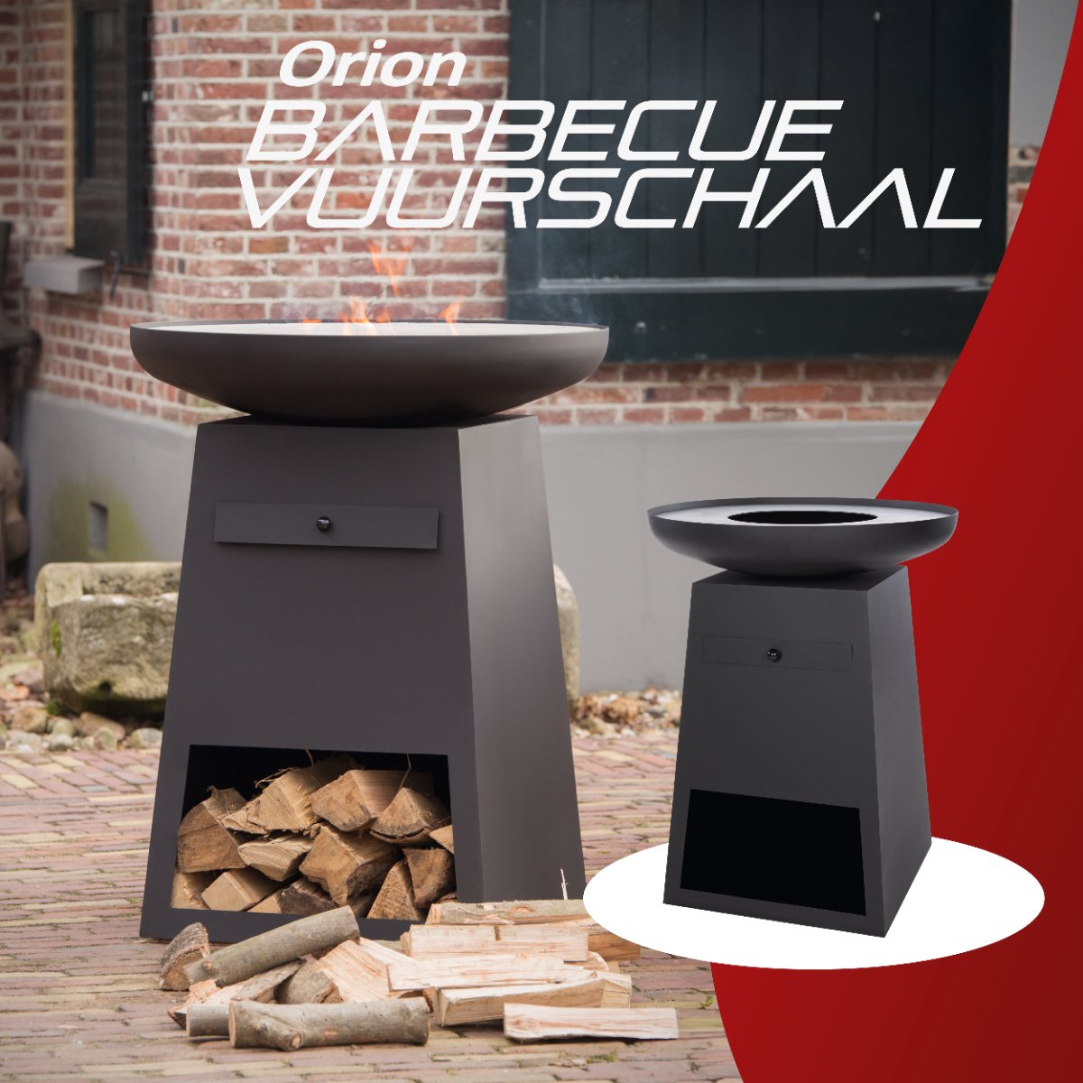 RedFire Orion Fire Bowl - Ø 80 cm - Black