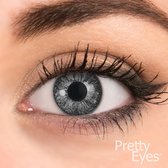 Pretty Eyes kleurlenzen - grijs - 2 stuks - maandlenzen
