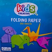 200 x Papier coloré - créatif - Feuilles pliées - Papier pliant - Papier plié - Oragami - Artisanat - papier artisanal