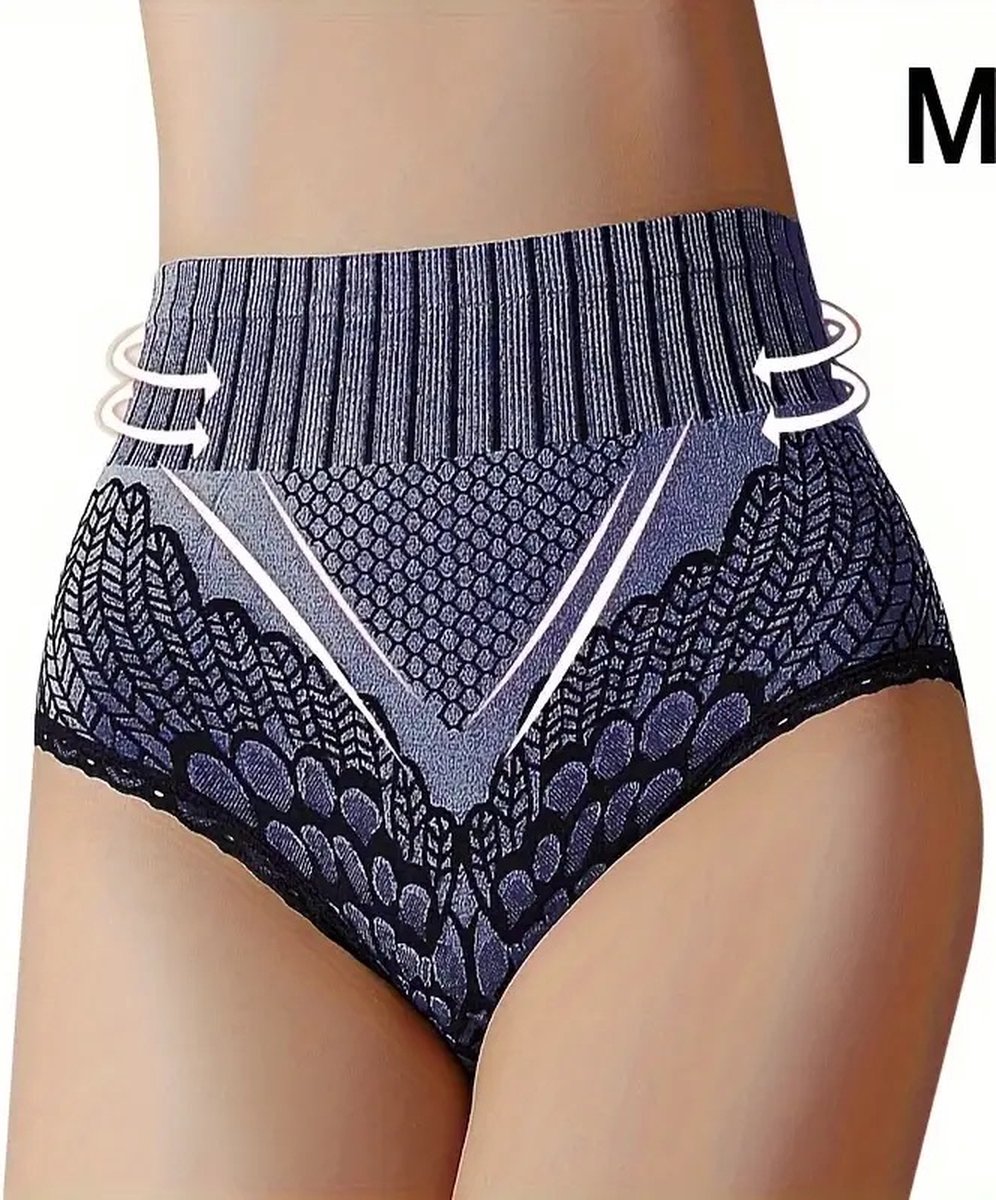 Cheaperito Corrigerend Ondergoed Voor Dames | Heupliftende Bodyshaper I Hoge Taille I Tailletrimmers I Corrigerend Slipje | Correctie Buik Ondergoed | Maat M I Blauw