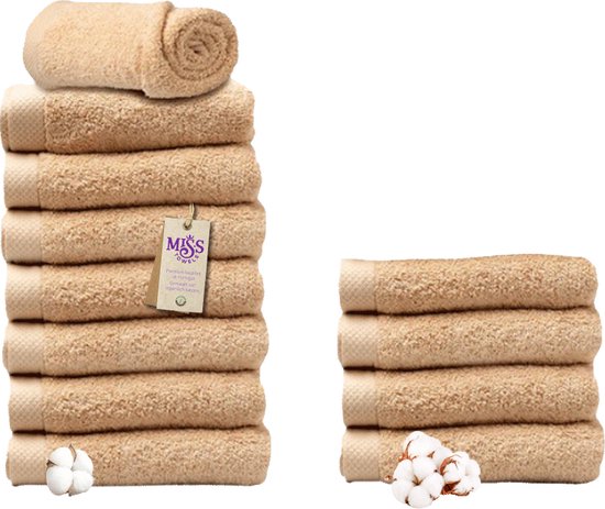 Miss Towels - Hotelhanddoek - Zandkleurig - 50x100 - 8+4 Bundel