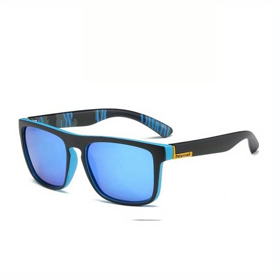 Livano Polaroid Zonnebril - Zonnenbrillen - Zonnenbril - Sun Glasses - Sunglasses - Techno Bril - Rave & Festival - Premium Quality - Blauwe Lens