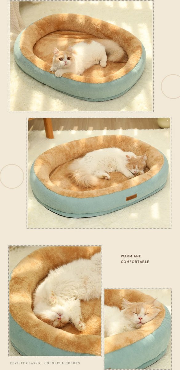 Jack and Vanilla High Cat Bed Posh Mint