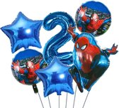 Spiderman folieballon 2 -Spiderman Marvel Hero Party Ballon 6 stuks Folie Ballon Verjaardag - Kinderfeestje - Versiering - Decoratie - Jomazo - spiderman verjaardag - spiderman themafeest - spiderman ballonnen - Disney feestje - superhelden feest