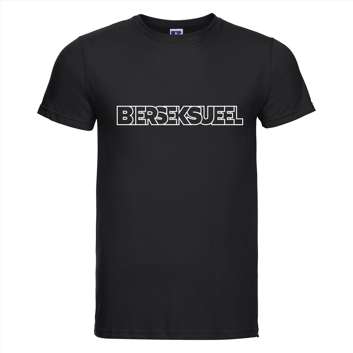 Bierseksueel T-shirt - 100% Katoen - Maat 2XL - Classic Fit - Zwart
