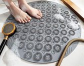 SHOP YOLO-antislip voor douche-55 x 55 cm- Zuignap Badmat Voor de Douche met Afvoergaten Antibacterieel Machinewasbaar