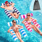 Zwembad Float Water Hangmat - 4 in 1 Opblaasbaar - Drijvende Stoel voor Volwassenen en Kinderen met Draagbare Inflator