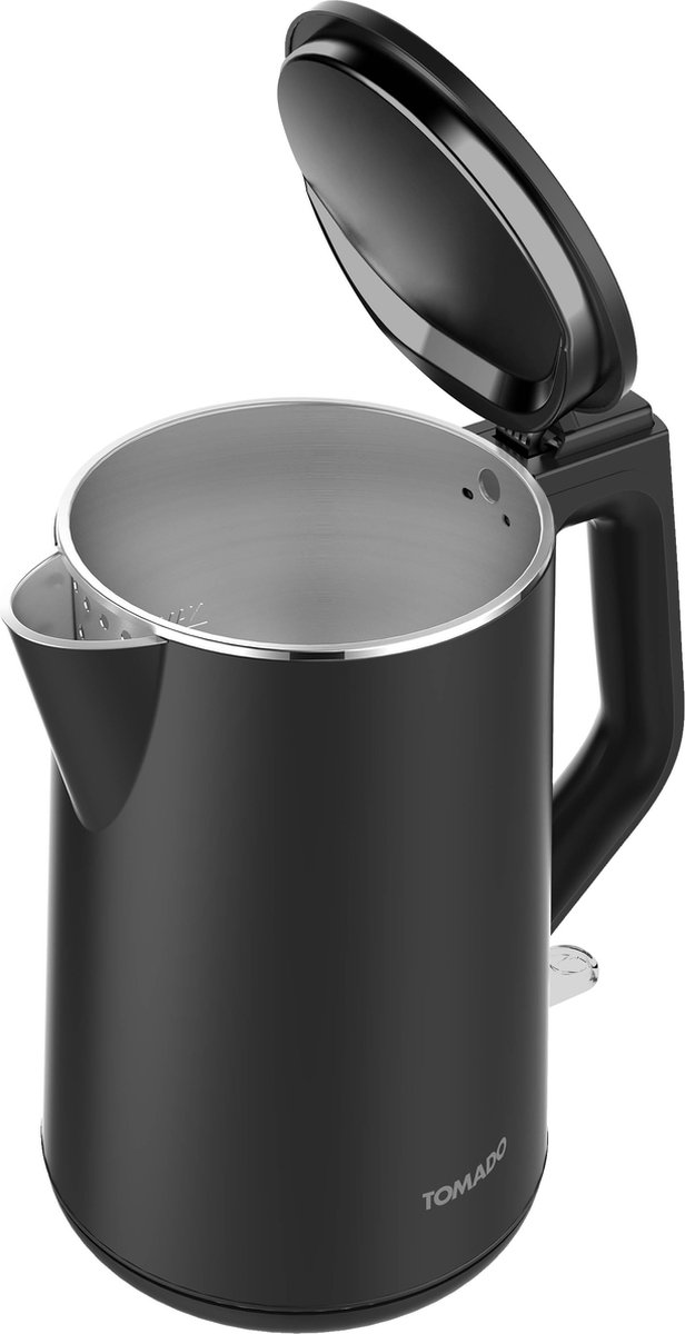 Tomado TWK1708B - Waterkoker - 1,5 liter - Dubbelwandig - 2200 watt - BPA vrij - Matzwart — afbeelding 3