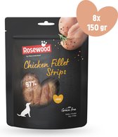 Rosewood by Pets Unlimited - Chicken Fillet Strips - Large - hondensnacks - 8 zakjes à 150g