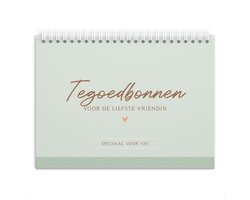 Fyllbooks - Tegoedbonnen Boekje Voor de Liefste Vriendin - 10 Tegoedbonnen - 3 Zelf Invullen - Invulboekje - Tegoedbon Cadeau Vriendin - Groen
