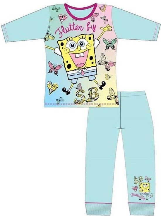 Spongebob pyjama - maat 140 - zwart / geel - Sponge Bob pyjamaset