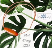 Clayre & Eef - Adjustable armband - Rust Oranje – Tube - Hand Made Keramiek – volwassenen jeugd – unisex – casual feest