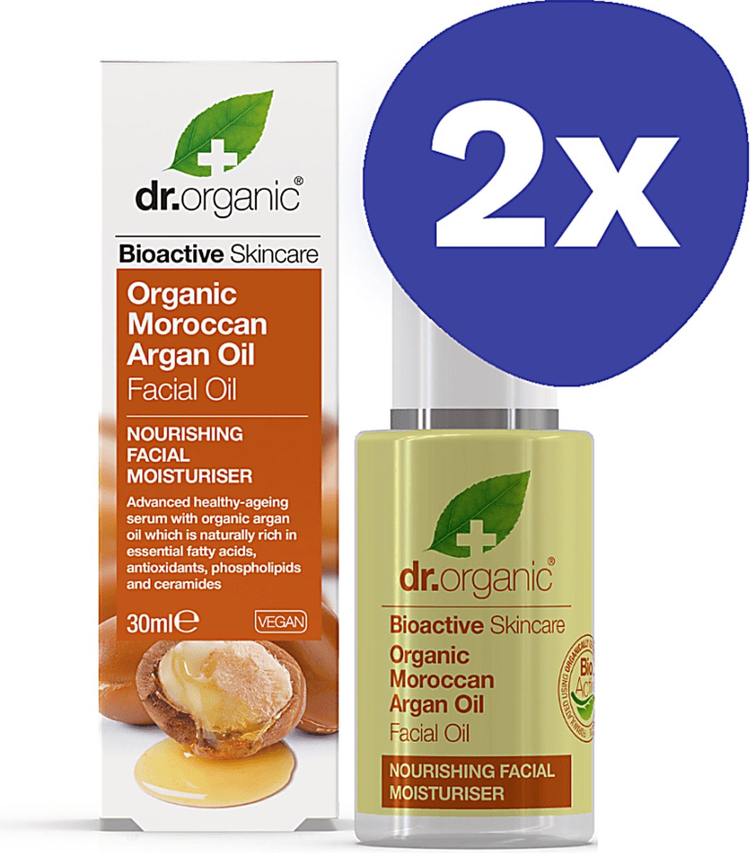 Goedkoopste Dr Organic Argan Olie Gezichtsserum (2x 30ml