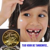 Allernieuwste.nl® Tooth Fairy Licorne Pièce Cadeau Plaqué Or - Idée Cadeau Licorne Pièce Unicorn - Plaqué Or - Ø 40 mm