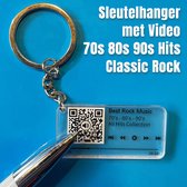 Allernieuwste.nl® QR Sleutelhanger BEST CLASSIC ROCK - Video van Greatest 70s 80s 90s Hits - Gadget QR code Geschenk Idee Cadeau Muziek-fan - Beeld en Geluid Gadget - MU09 Sinterklaas Cadeau
