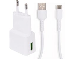 Usb stekker – Oplader geschikt voor Samsung adaptive fast charging – 15w – usb a naar usb c – 2 meter – wit