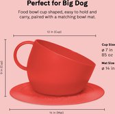 United Pets Voerbak of Drinkbak Hond – Italiaans Design - Rood - Gemaakt in Italië